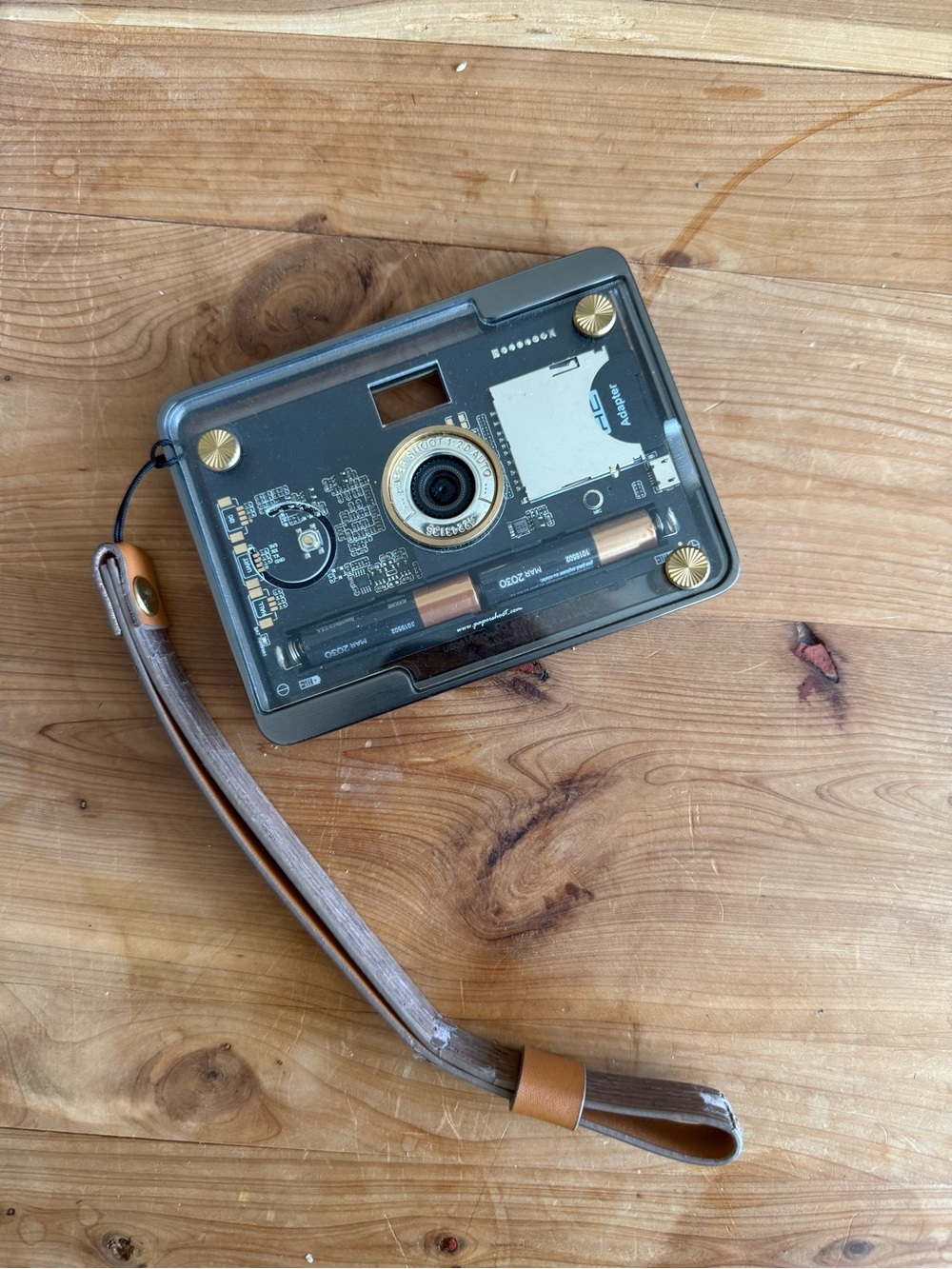 Clear Vintage-Inspired Transparent Camera Wristlet
